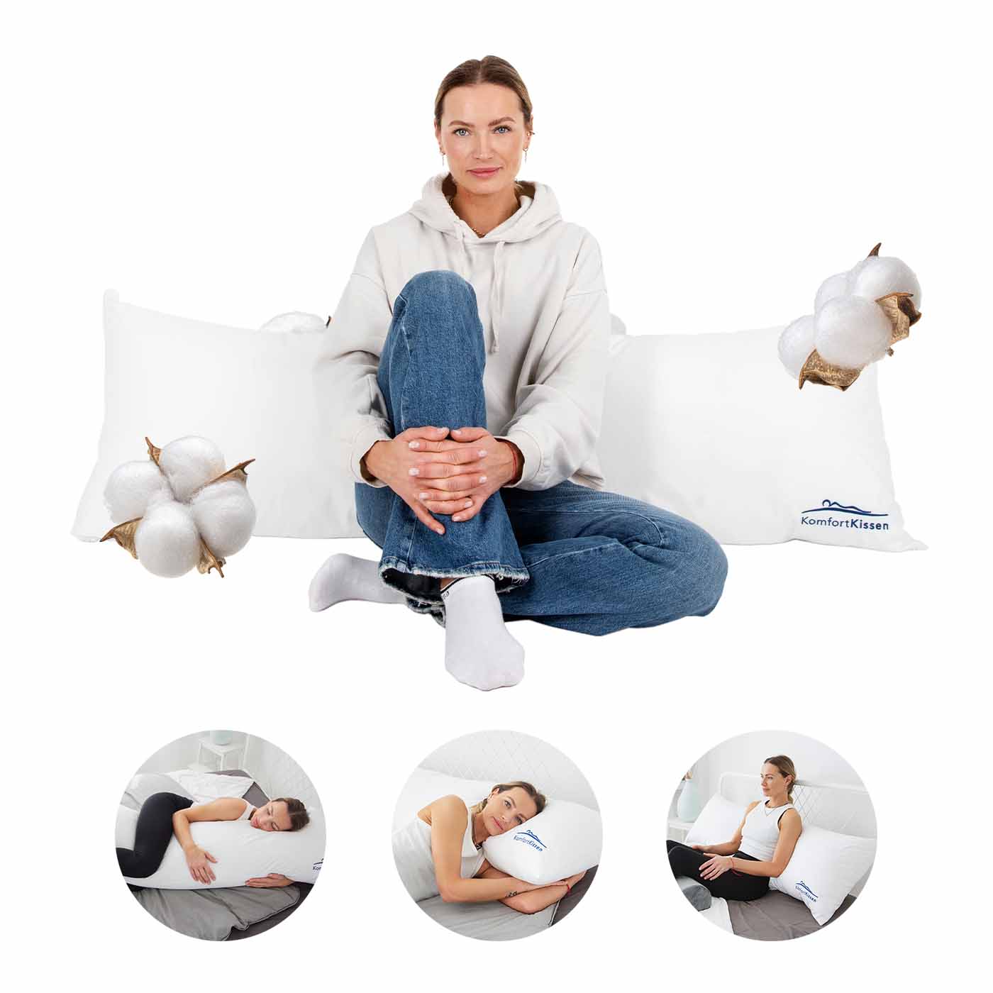 Side sleeper and nursing pillows - KomfortKissen.de